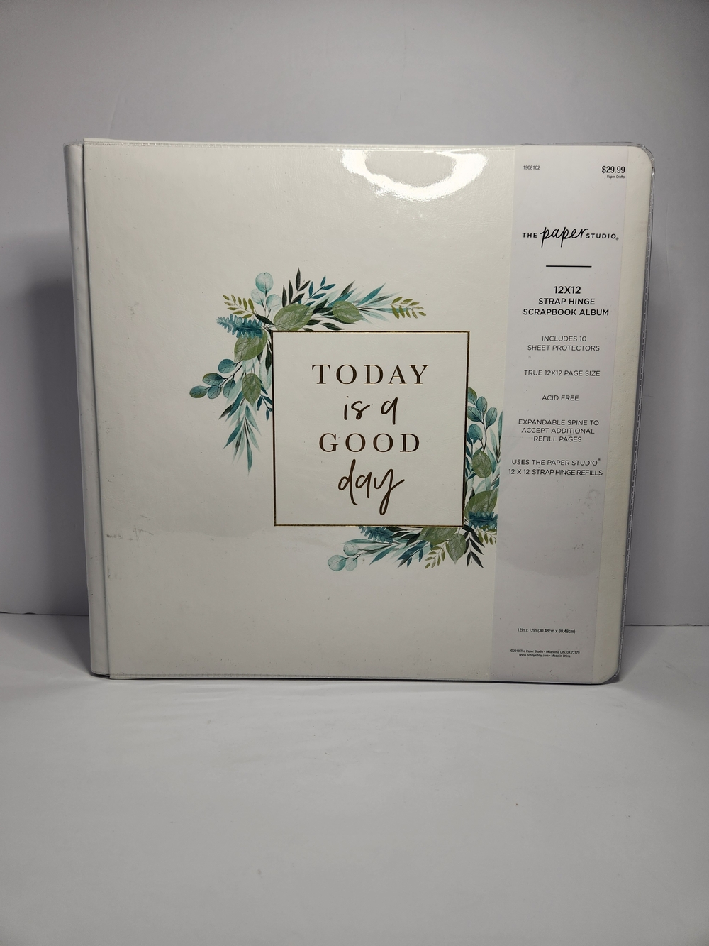 The Paper Studio "Today is a Good Day" 12x12 Strap Hinge Scrapbook Album
